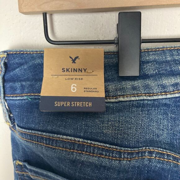 American Eagle Outfitters 2015 NWT Skinny Low Rise Super Stretch Jeans Women's 6 - Picture 8 of 16